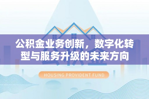 哈巴河公积金业务创新，数字化转型与服务升级的未来方向