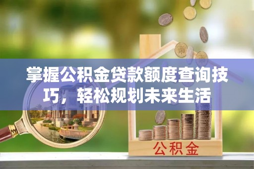 哈巴河掌握公积金贷款额度查询技巧，轻松规划未来生活